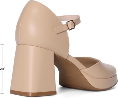 Жіночі туфлі Mary Jane DREAM PAIRS на масивній платформі, бежевий колір (розмір 40 EU)