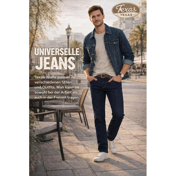 Чоловічі стрейч-джинси Wrangler Texas Regular Fit Authentic Straight, Blue Black (W40/L32)