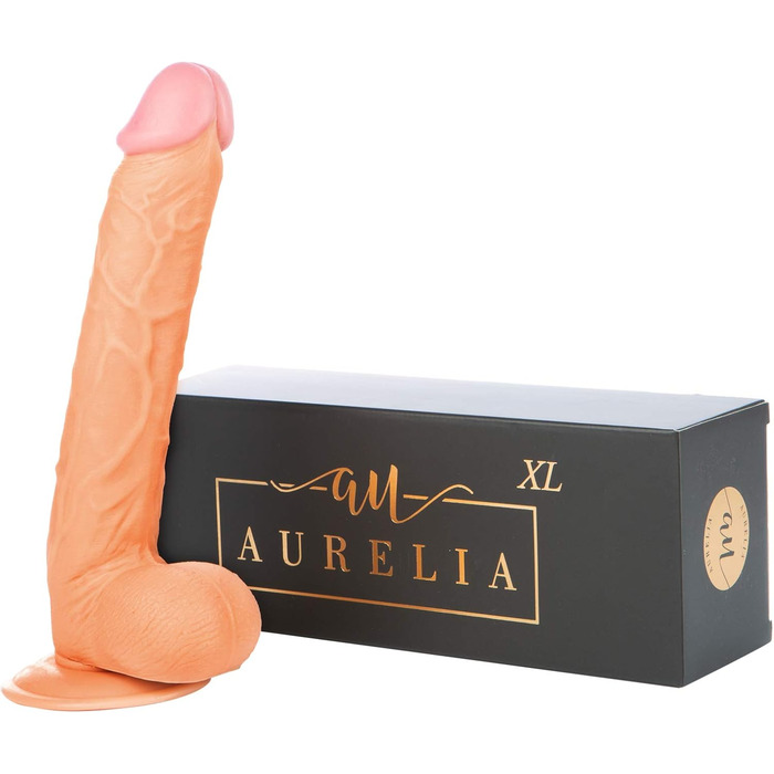Реалістичний силіконовий дилда Aurelia® з потужним присоском - 26 см (XL) - для жінок, дерматологічно перевірений