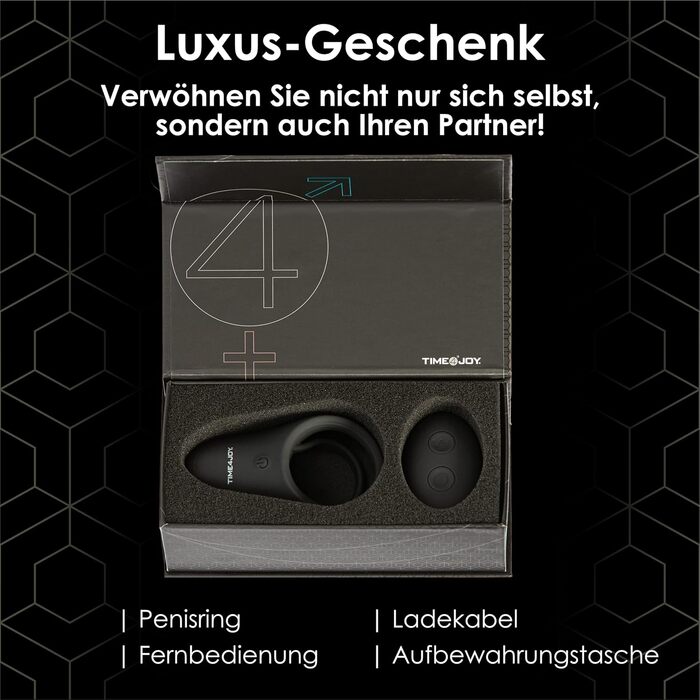 Вібруючий кільце для статевого члена з пультом дистанційного керування - секс-іграшка для пар, чорний