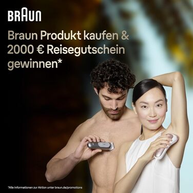 Епілятор Braun Silk-épil 5 (5-060) для жінок, водонепроникний пристрій для тривалої депіляції з тримером, пілінговою насадкою та бритвою, білий/рожевий