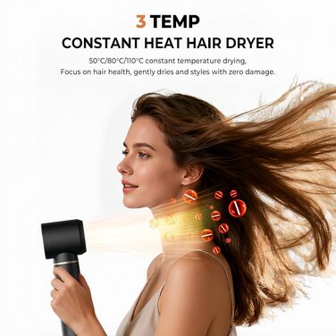 Мультистайлер для волосся 5 в 1 UKLISS Airstyler: фен, вирівнювач, круглі щітки та локони, чорний/золотий