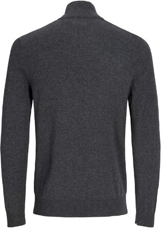 Чоловічий в'язаний кардиган Jack & Jones з чверть-застібкою на блискавці, однотонний (Розмір: L, Колір: Rosin)