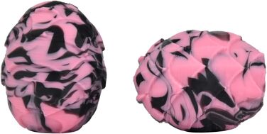 Анальні та вагінальні стимулятори-кульки Liebeskugeln Alien Sporen, Platinum Silicone, 3 шт. (рожевий, чорний)