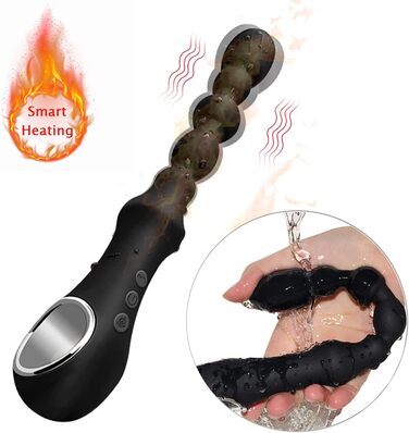 Вібратор для анусу JFRong з 7 режимами вібрації та підігрівом - анальні кульки, стимулятор G-точки, для чоловіків, жінок, пар