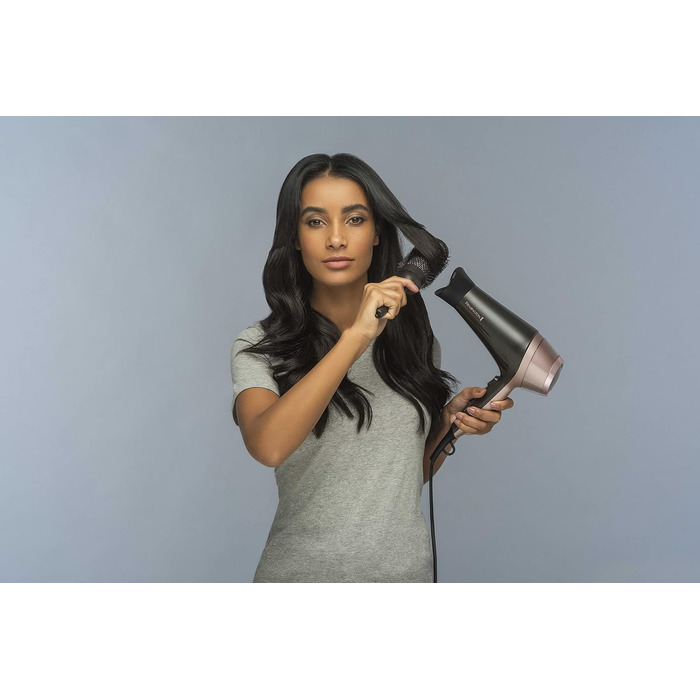 Фен для волосся Remington Curl & Straight D5707 з іонізацією, 2200 Вт, набір для стайлінгу (дифузор, конічна насадка, кругла щітка 45 мм)