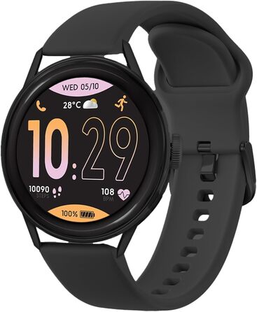 Смарт-годинник Ice-Watch Ice Smart 2.0 круглий, чорний, дисплей 1.20
