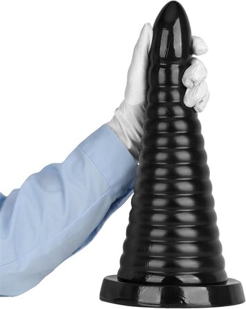 Анальний плагін Dick Super Groß Konisch – великий конічний анальний плагін для стимуляції G-точки, чорний, S, для жінок та чоловіків