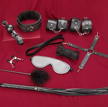 BDSM-набір UniGirl, чорний, 14 предметів