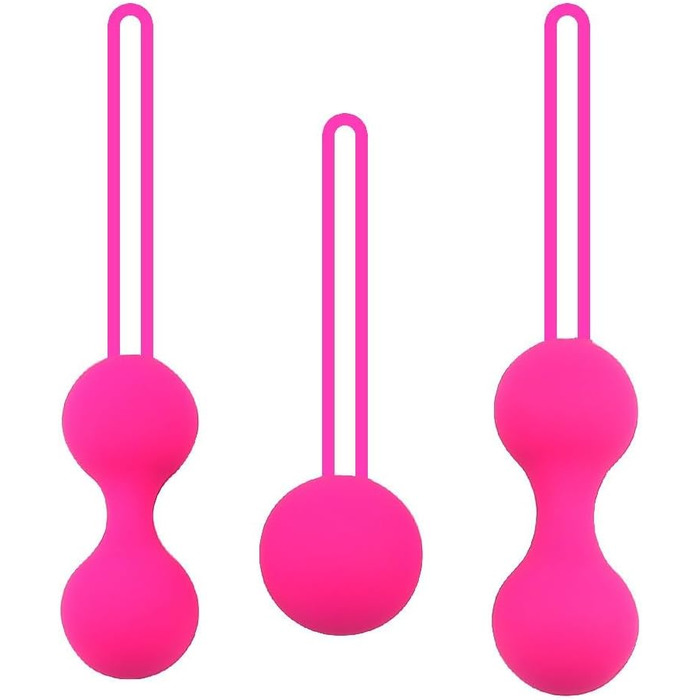 3 шт. Вагінальні кульки-перлини з силікону для жінок. Силіконовий кегель-кегль. Симулятор вагіни. Тренажер для підтяжки (Вишневий)