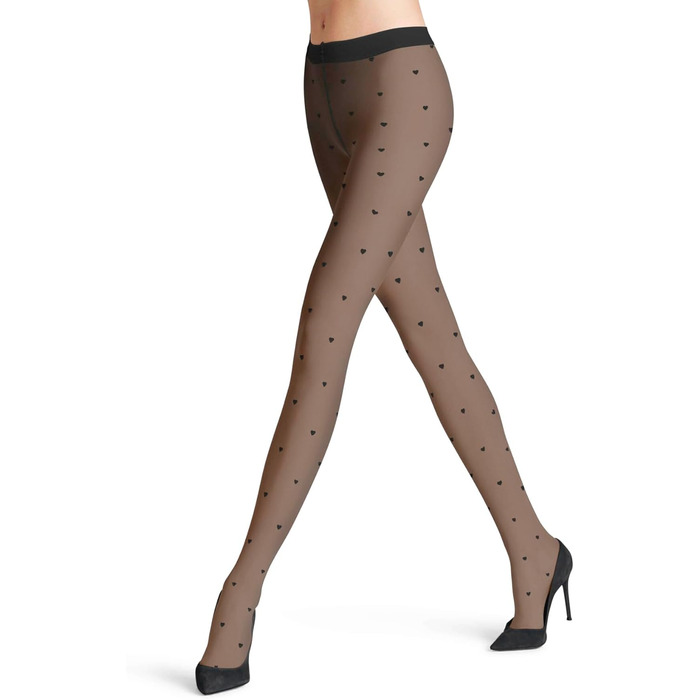 Шкарпетки-шкарпетки Falke x Kaviar Gauche для жінок, прозорі, розкішні, для весілля, без гумки, з тонким швом на кінчику, м'яка тканина, 1 шт, білий перламутр 2036 Lace (S, чорний 3009 Love)