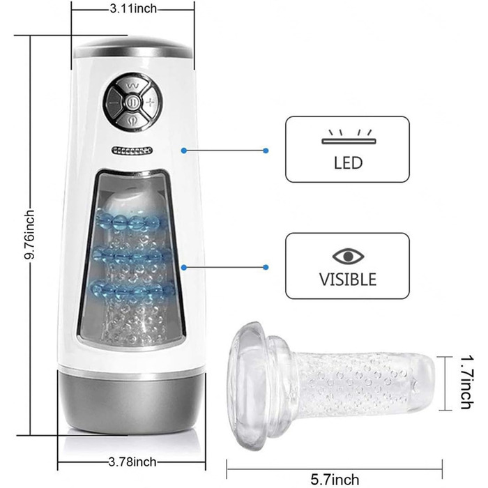 Масажер для чоловіків з 10 режимами вібрації. Автоматичний масажер для чоловіків. Інтимні іграшки для чоловіків