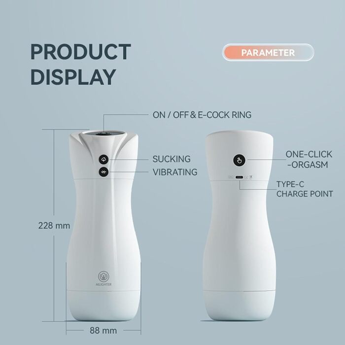 Масажер для чоловіків з 10 режимами вібрації, 4 режимами насосу та функцією нагріву - чорний