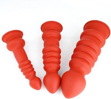 Анальний плаг з м'якого силікону Kuaecr – великий дилдо для ануса з присоскою, тренажер для ануса, іграшки для дорослих (S)