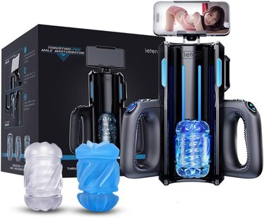 Електричний мастурбатор для чоловіків Leten з тримачем для телефону, подвійними ручками та набором аксесуарів