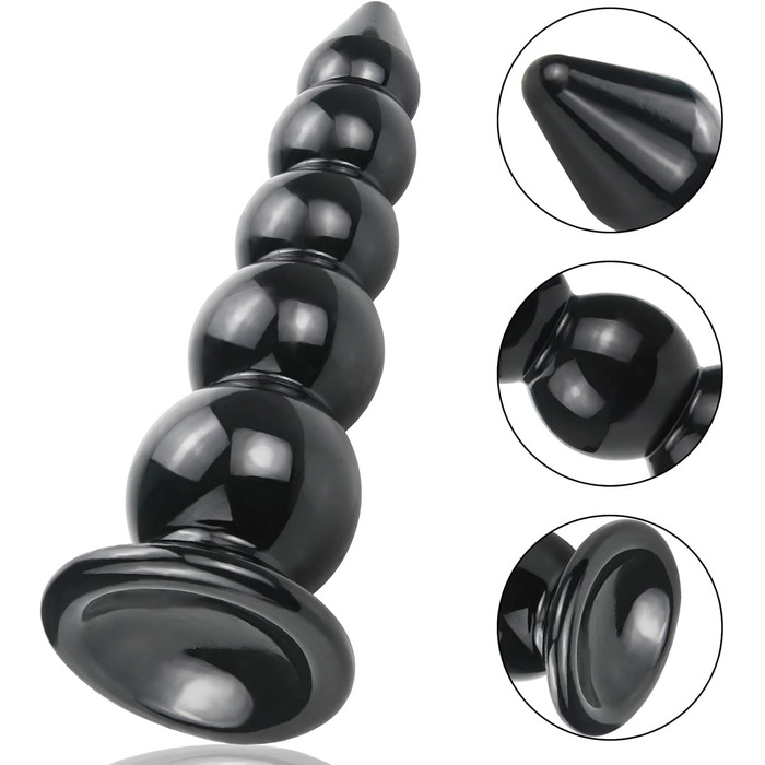 Анальні кулі Riesen з присосками та анальним плагіном, набір з 5 шт. для масажу простати та стимуляції G-точки