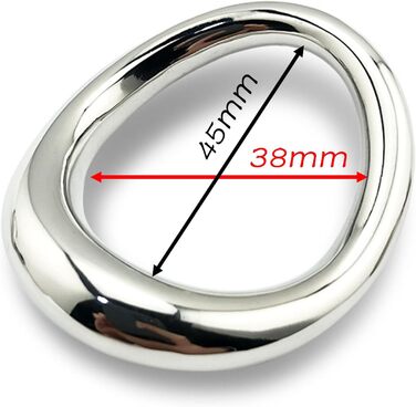 Кольце для статевого члена з вигнутою поверхнею (Eichelring) для чоловіків. Металеві кільця для статевого члена (маленькі, срібні)