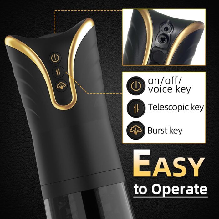 Електричний масажер для чоловіків з телескопічною функцією, автоматичний стимулятор пеніса, секс-іграшка