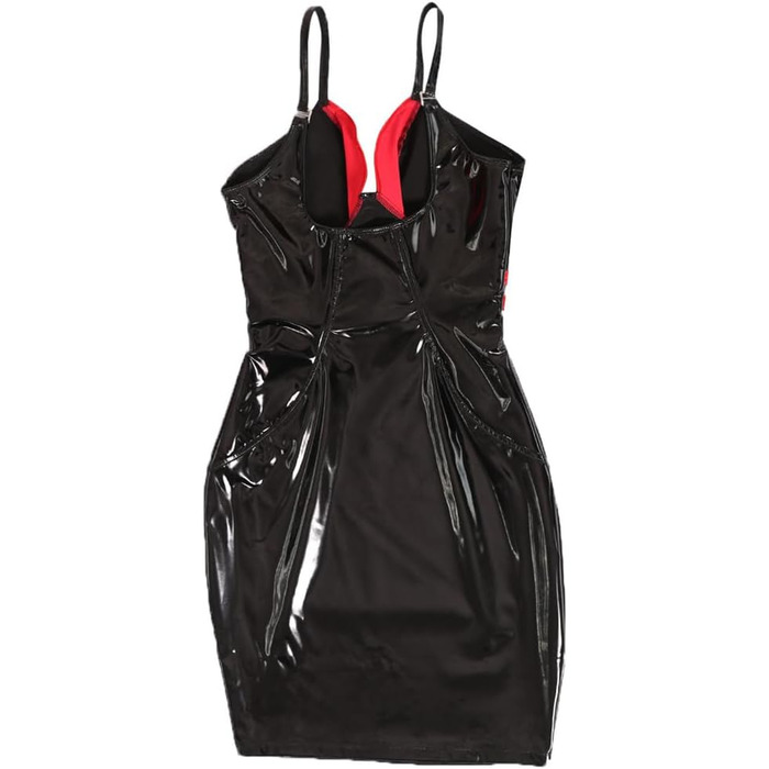 Жіноча сукня з латексу чорного кольору, облягаюча, для вечірок та сцени, розмір XXL