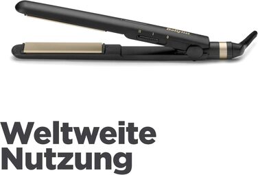 Випрямляч для волосся BaByliss Ceramic ST089E 2-в-1 (випрямлення та завивка), керамічне покриття, 200-230°C, універсальна напруга для подорожей, чорний