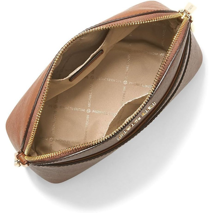 Жіноча шкіряна сумка-кросбоді Michael Kors Jet Set, середній розмір, коричнева