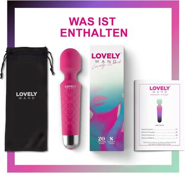 Вібратор для жінок Lovely Wand - бездротовий, водонепроникний, 20 режимів, з акумулятором