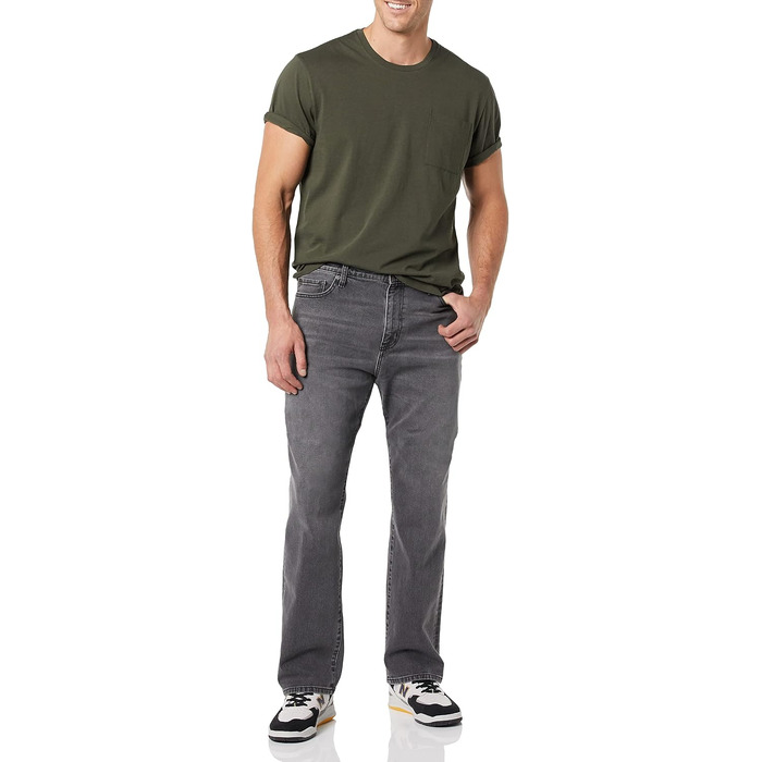 Чоловічі джинси Amazon Essentials Bootcut прямого крою, сірий вицвілий колір (31W / 32L)