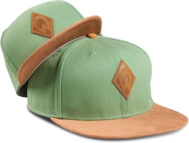 Набір кепок Soubuddy для батька та сина (2 шт) — сімейний комплект бейсболок Snapback, темно-червоний та зелений, універсальний розмір та дитячий розмір M