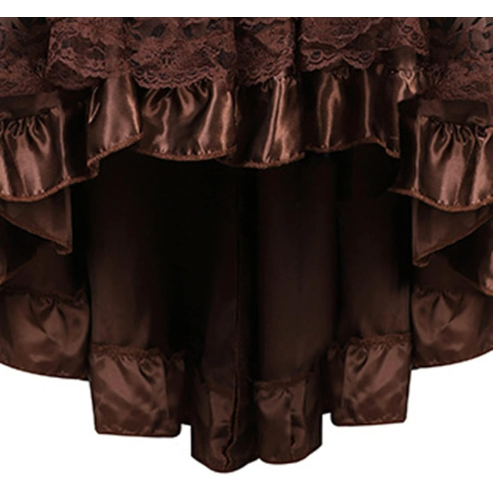 Жіночий корсет-бастіон з шнурівкою, великі розміри, для костюмів на Хелловін, сатиновий, квітковий, формувальний, корсаж, тренажер для талії, коричневий, L