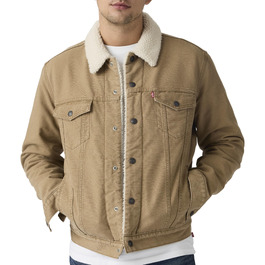 Чоловіча джинсова куртка Levi's Sherpa Trucker з підкладкою з шерпи, колір Ermine, розмір L