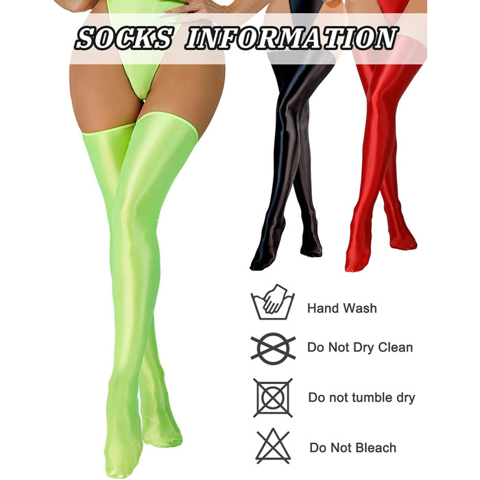 Чулки-гольфи FEOYA, еластичні, з ефектом вологого блиску, без швів, надколінні, для танців, вечірок, клубу, костюмів, універсальний розмір