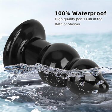 Силіконовий дилда XXL великого розміру для анального сексу, стимуляція G-точки та простати, з двома кульками, для пар, чорний, L