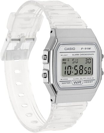 Цифровий унісекс годинник Casio Collection у прозорому корпусі
