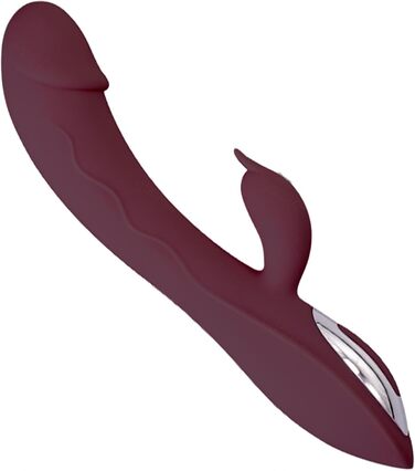 Вібратор G-точка з силікону для жінок, 7 режимів, Rabbit Vibrators, червоний