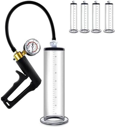 Вакуумний екстендер для збільшення пеніса Guspiun з манометром, для тренувань та SM, 12*2.5IN