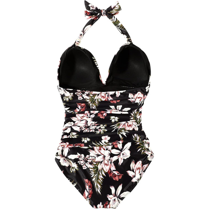 Світшот жіночий RXRXCOCO з рафтами, бавовняний, з V-подібним вирізом, push-up, одноцільний, відкритий на спині, з леопардовим принтом, чорний (XXL, чорний з квітами)