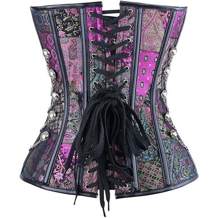 Жіноче корсетне бюстье - стимпанк корсет, сексуальна спідня білизна, корсаж, ліловий корсет, корсети та бюстгальтери, зменшення талії, сталеві кістки, готичний корсет, модель S