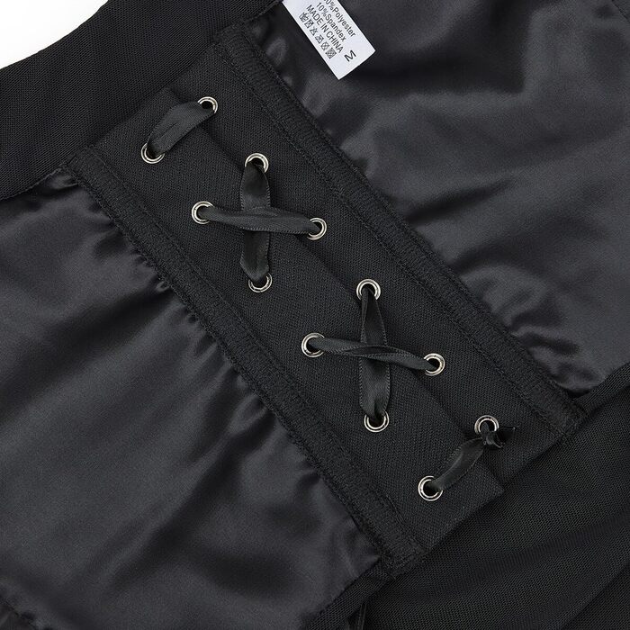 Шиммуо Корсет для жінок, топ-бюстгальтер, мереживний, без бретелек, чорний