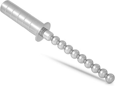 Анальний плагін з нержавіючої сталі з 12 кулями - унісекс, для дорослих