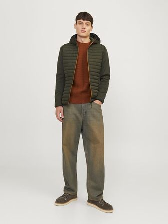 Чоловіча гібридна куртка JACK & JONES Mae Hybridjacke, колір Rosin/Marmelade, розмір XXL