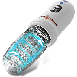 Електричний секс-іграшка для чоловіків: вакуумна помпа з 5 телескопічними, 5 ротаційними та 10 вібраційними режимами