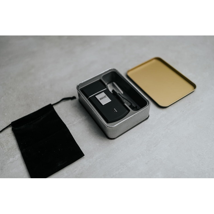 Електробритва Wahl Travel Shaver Gold Edition — бездротовий акумуляторний тример для чоловіків, компактна дорожня бритва для обличчя та бороди, срібляста