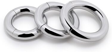 Сталевий кільцевий стимулятор для чоловіків з магнітними вагами, для уповільнення еякуляції (30+33+38mm)