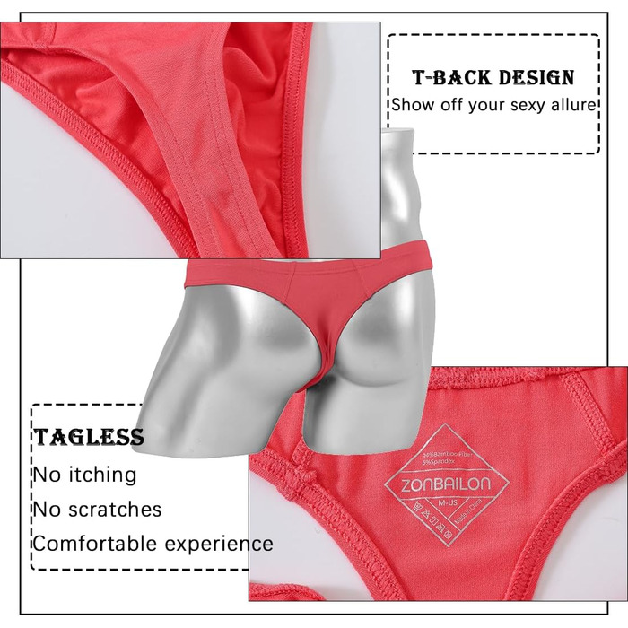 Тангіні BIATWOWR для чоловіків з еластичного матеріалу без етикетки, сексуальні та зручні, XXL, помаранчево-червоний