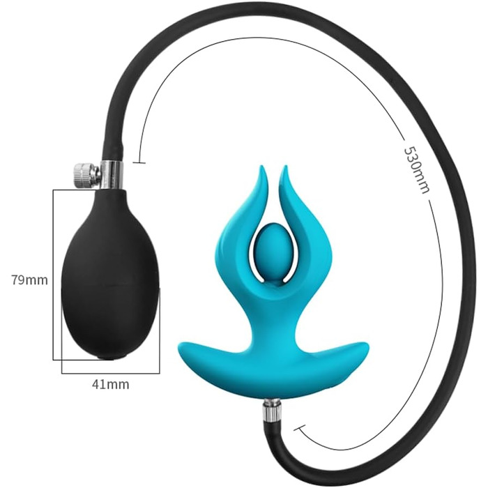 Анальний вібратор Jpscor з повітряним насосом, 10 режимів, для чоловіків та жінок, синій