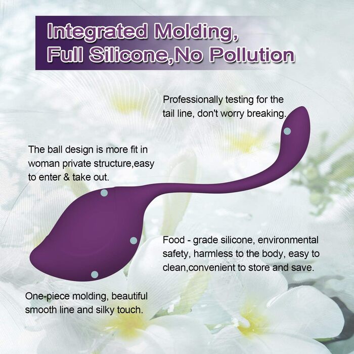 Тренувальні кулі для впрас для жінок - набір з 4 шт. для контролю сечового міхура та зміцнення м'язів тазового дна, медичний силікон, фіолетовий