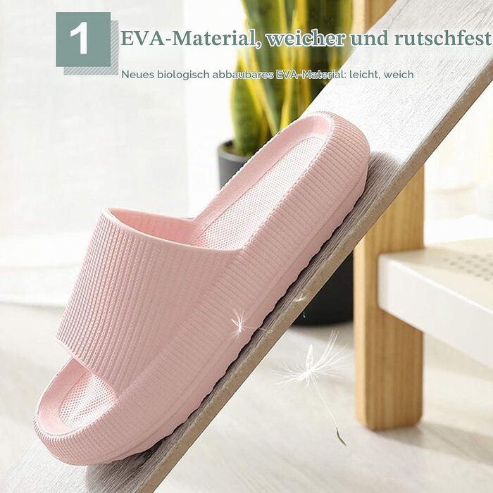 Ортопедичні капці Orthoslipper Original Wolkenschuhe з товстою м'якою підошвою, рожеві (розмір 42/43 EU)