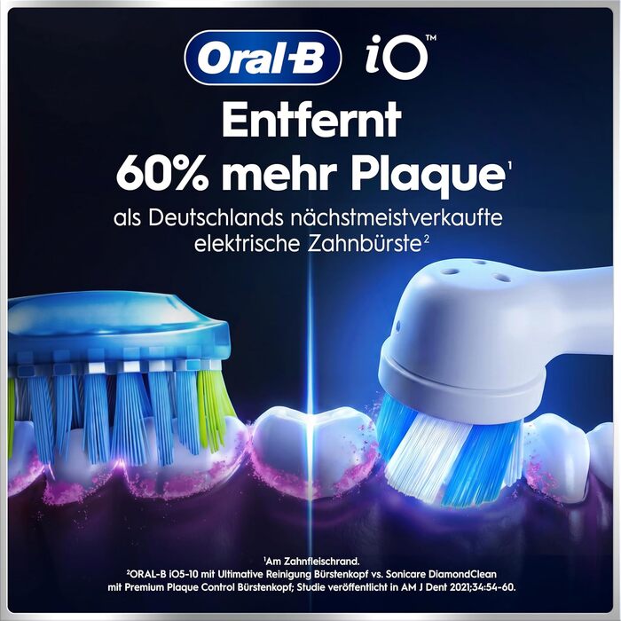 Електрична зубна щітка Oral-B iO Series 6 Grey Opal, 5 режимів чищення, набір з 3 насадок для делікатного очищення та дорожнім футляром