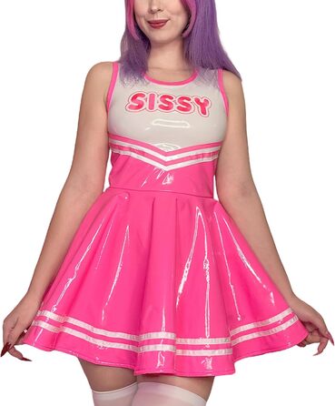 Комбінезон жіночий без рукавів з екошкіри, блискучий, обтислий, металік, рожевий, розмір L