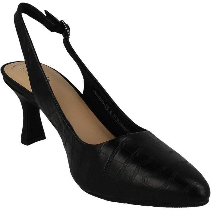 Жіночі туфлі Clarks Kataleyna Step чорного кольору з текстурою під крокодила, розмір 39.5 EU
